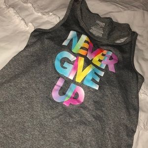 Dancskin never give up athletic shirt